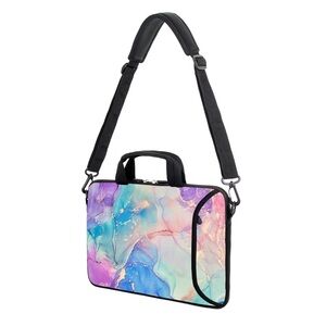 Laptop Sleeve 15” w/Adjustable & Detachable Shoulder Strap-MARBLE